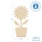 Sunflower Pot Wood Cutout 14"x6-1/2", for Autumn Decor/Crafts | Woodpeckers